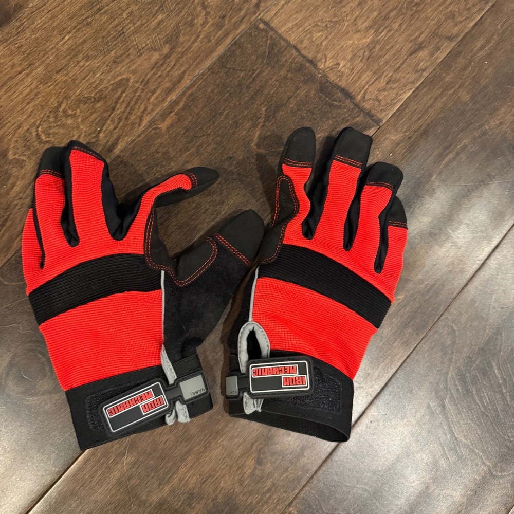 Ironclad Heavy Duty Work Gloves Red Black Size Large‎
